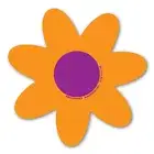 Orange and Purple Flower Magnet