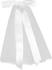 [Holibanna] Wedding Brides Veils Short Bridal Hair Veils White Bridal Hair Bow Bownot Bridal Headdress for Wedding Dress Bride to Be Hair Accessories