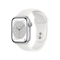Apple Watch Series 8 GPS 45mm Silver Aluminium Case White Sport Band - Regular