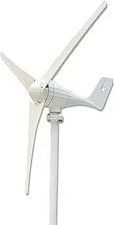 YHOZHUT Wind Turbine 1200W Windmill Generator 12V / 24V / 48V 3 Blade Wind Turbines Kit with Controller and Permanent Magnet Generator Industrial Energy Equipment for Home, Street, Boat,White,24V