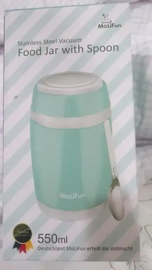 [雅雅的店] MoliFun魔力坊 不鏽鋼真空保鮮保溫燜燒食物罐550ml-清新綠
