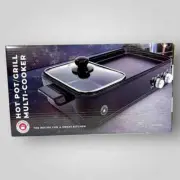 Chef’s Counter Hot Pot / Grill Multi- Cooker W/Tempered Glass Lid