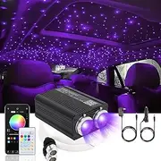 Twinkle Headliner Star Light Kit, 1000Pcs*0.03in*9.8ft Ceiling Fiber Optic Lights APP/Remote Control Star Effect Music Mode RGBW Sound Activated for Car Roof Home Ceiling