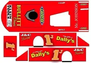 #1J J&C TOWING DALLY'S Crate Dirt Late Model 1/24 Waterslide Decal fits Caveman