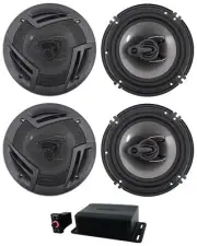 Memphis Hidden Hide Away Classic Car Stereo Receiver+(4) 6.5" 3-Way Speakers