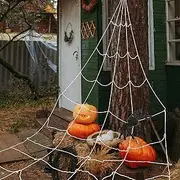 GANAZONO Halloween Spiders Decoration Set Giant Outdoor Spider Webs Unique Spider Ornaments for Party