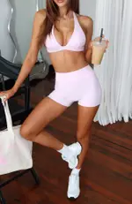 Stronger High Waisted Shorts 3" Marshmallow