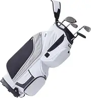 VEVOR Golf Cart Bag with 14 Way Organizer Divider Top, 36” 13 Pockets Premium Nylon Cart Bag, Durable Golf Bags with Handles & Dust Cover & Detachable Straps for Men & Women, White Color-Block