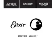 Elixir 15159 Nanoweb Single .059 80/20 Bronze Guitar String
