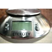 Kitchen Scale by Elekcity 11lb Max Capacity Alarm Timer Thermometer 9" Bowl New