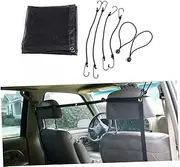 Sosoport Pet Fence Mesh Barrier Car Vehicle Dog Divider Black Oxford Anti-Collision No Drill Install Stretchy Net Safe for Cars Suvs