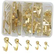 160 Pcs Picture Hangers Kit, Picture Hanging Hooks Kit, 9 Sizes Heavy Duty