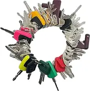 55 Heavy Equipment Master Keys Set, Universal Construction Machine Ignition Keys Fits Bobcat Caterpillar Case JCB JD Kubota Komatsu New Holland Crown Takeuchi and Many More