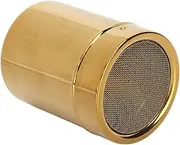 Stainless Steel Powder Shaker, Coffee Cocoa Dredges with Fine Mesh Lid, 2.8 x 3.5 Inch Powdered Sugar Shaker for Coffee Cocoa Chocolate Cinnamon, Gold