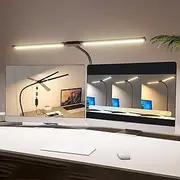 LED Desk Lamp, Double Head Desk Light with USB Charging Port, 3 Color Modes & 10 Brightness Levels Dimmable Reading Lamp, Gooseneck Table Lamp for Home Office Reading, Working, Study