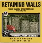 Woodland Scenics C-1261 Retaining Walls - HO Scale - Random Stone - NEW