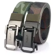 TUSHI 120cm Military Tactical Belt Tight Sturdy Nylon Heavy Duty Hard Self-buckle Belt for Outdoor Camping Hiking Advent