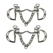 Stainless Steel Wide Port Bit Combination Snaffle Horse Bit Equestrian