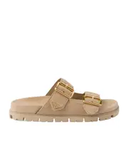 Suede strap slides 36,38,39,36.5,35.5 beige