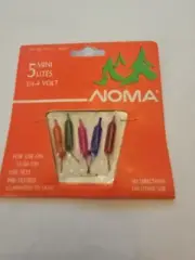 5 PACK NOMA 1165-1 MULTI COLOR MINI LITES/BULBS 3.5-4 VOLT REPLACEMENT es158