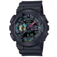 在飛比找ETMall東森購物網優惠-CASIO G-SHOCK 螢光色彩 虛擬世界雙顯腕錶 GA