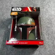 NEW Star Wars Boba Fett Helmet 3D Deco LED Lights FX Wall Boxed Disney