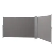 NNEDSZ Side Awning Sun Shade Outdoor Retractable Privacy Screen 2X6M Grey