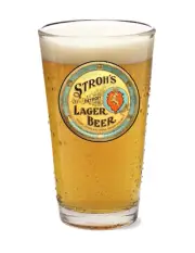 Strohs (Vintage Look) - 16oz Pint Beer Glass Pub Style Barware Seltzer Cocktail