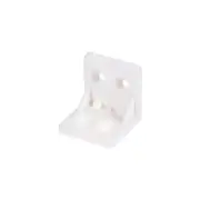 Shelf Cabinet Door Plastic Corner Braces 27x27x27mm Angle Brackets, 24 Pcs White