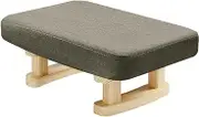 Modern Low Stool, Portable Fabric-Covered Footstool, Rectangle Chair Step Stool, Small Foot Stool Perfect for Living Room Bedroom Office Entryway （Coffee, 41 * 30 * 18CM ﻿