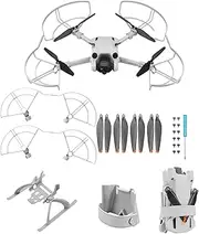 Mini 3 Pro Drone Accessories Set - Propeller Guard, Landing Gear Extensions, Propellers, Holder Strap - 4 in 1 Bundle Kit