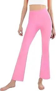 [Jinhiteam] Flare Leggings for Girls Black Casual Soft High Waist Gym Athletic Workout Long Bootcut Yoga Pants