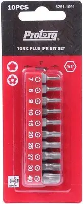 TORX PLUS IPR, Torx Plus 5-Point Tamper-Proof 10pc 1 in. IPR