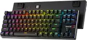 Redragon K660RGB-PRO (K556 TKL) Wireless Gaming Keyboard, 80% 87 Keys BT/2.4Ghz Tri-Mode Aluminum Mechanical Keyboard w/Mac Function Keys, Hot-Swap Sockets & Noise Absorbing Form, Red Switch