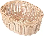Toyvian Woven Storage Basket for Kitchen Picnic Design for Fruits Bread Snacks Lightweight Versatile Handwoven Food Basket for Efficient Organization