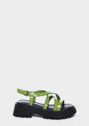 Lime Lowkey Vacay Gladiator Sandals