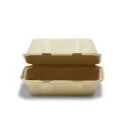 Tellus 8"x8" Compostable Clamshell PFAS FREE- 200 Count