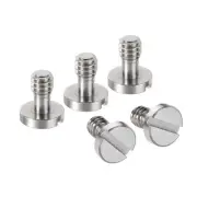 1/4" Mounting Screw Adapter Slotted 0.24" for Camera Tripod Alloy Steel 5Pcs