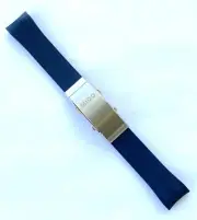 Original MIDO Ocean Star M026430A BLUE Rubber Watch Band Strap Titanium Buckle