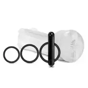 Happy Ending Vibrating Bum Rush Stroker and Penis Ring Set