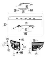 Genuine Mopar Tail Stop And Turn Lamp Socket 68100227AA