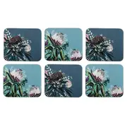 6PK Ashdene Hardboard/Cork Radiance Coaster Set Home/Kitchen Table Protector Mat