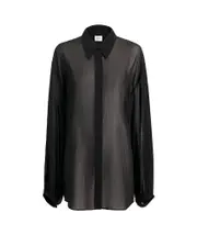 Khaite Long-Sleeved Sheer Top US4,US2 Black