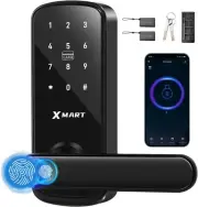 Xmart Smart Lock with Fingerprint ID, Keyless Entry Electronic Door Handle