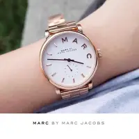在飛比找Yahoo!奇摩拍賣優惠-Marc by Marc Jacobs 玫瑰金 刻度 鋼帶 