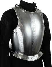 Medieval Kings Breastplate Knight Armor Body Jacket Breastplate Replica Christmas Costume Hallowen Costume Silver, Silver