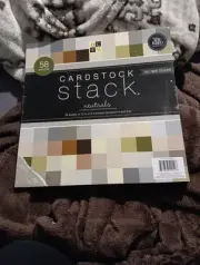 Cardstock Stack, Neutrals, Textured 58 Sheets, 12 x 12 inches, White Core