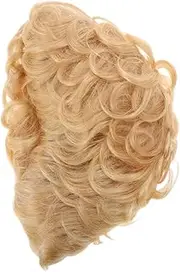MERRYHAPY Real Human Hair Wavy Wig for Women Curly Layered Afro Wig Bangs Stylish for Cosplay and Party