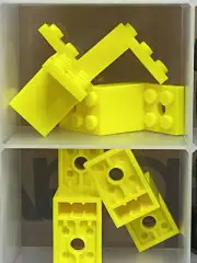LEGO Parts - Neon Yellow Bracket 5 x 2 x 2 1/3 with 2 Holes - No 76766 - QTY 5