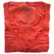 Bamboo V-Neck Tee - Sunkissed Coral by Cariloha for Women - 1 Pc T-Shirt (L)
